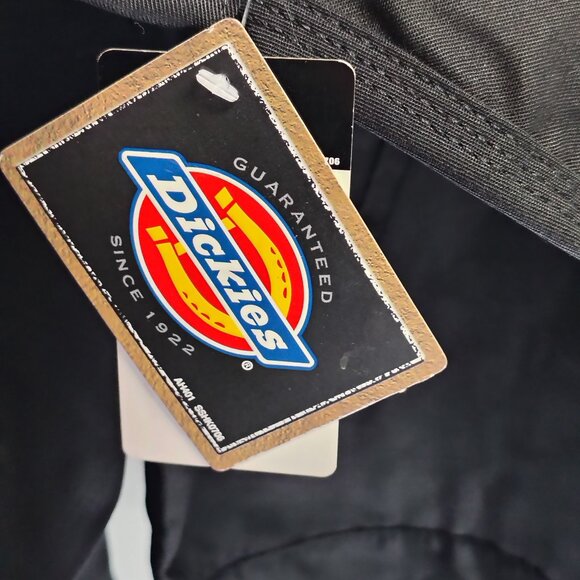 VINTAGE Dickies Jacket Size Large Black Kenwood Audio Tech Deadstock Eisenhower - Picture 15 of 16